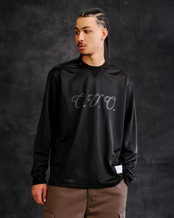 OVO RETRO SCRIPT LONG-SLEEVE SOCCER JERSEY