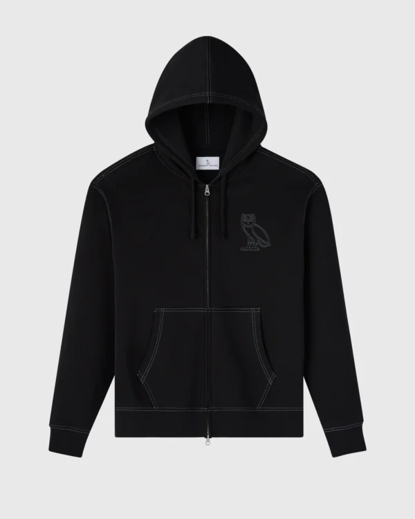 OVO TONAL STITCH FULL-ZIP HOODIE