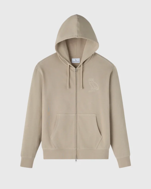 OVO TONAL STITCH FULL-ZIP HOODIE