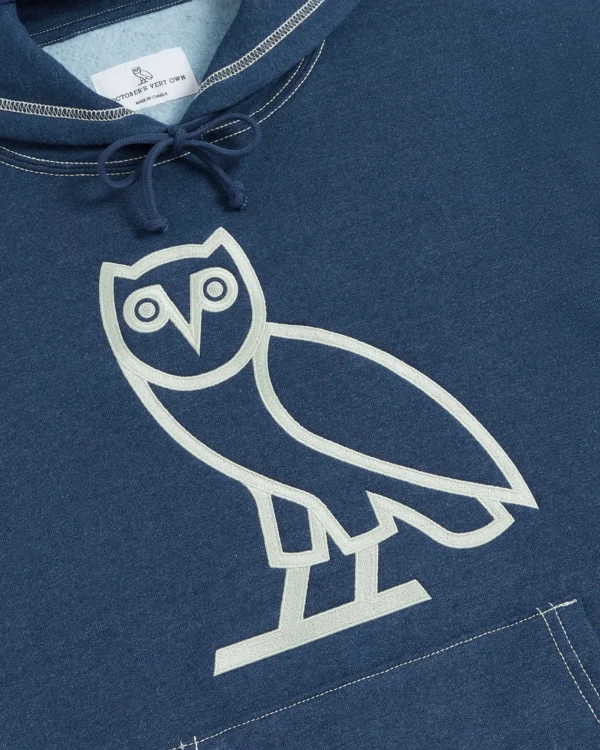 OWL OVO INDIGO-DYED HOODIE
