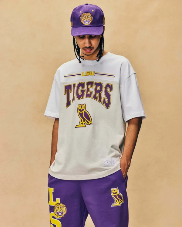 LSU TIGERS PANELED T-SHIRT