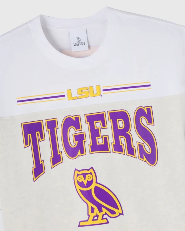 LSU TIGERS PANELED T-SHIRT