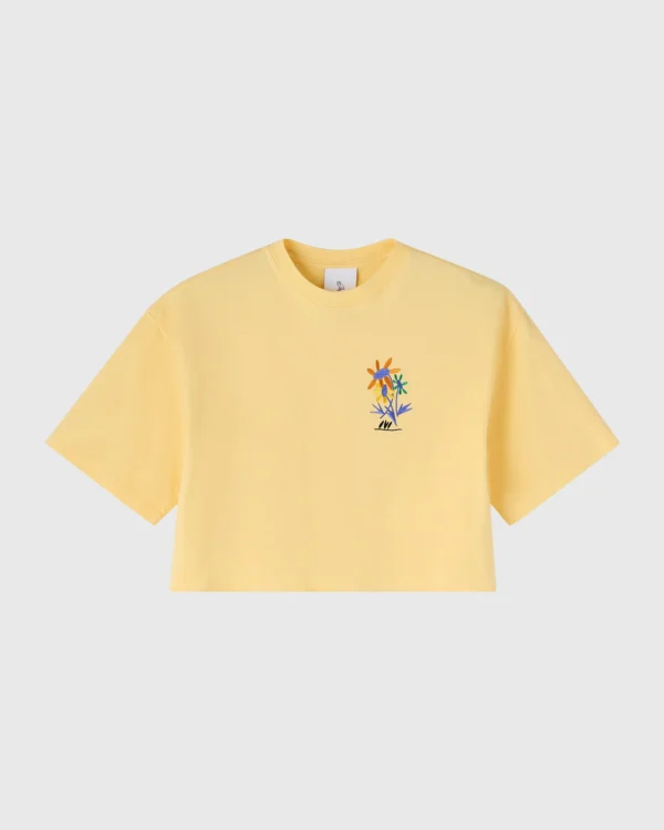 OVO BRUSH STROKE FLOWER CROPPED TEE