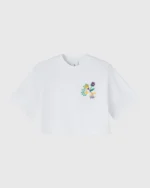 OVO BRUSH STROKE FLOWER CROPPED TEE