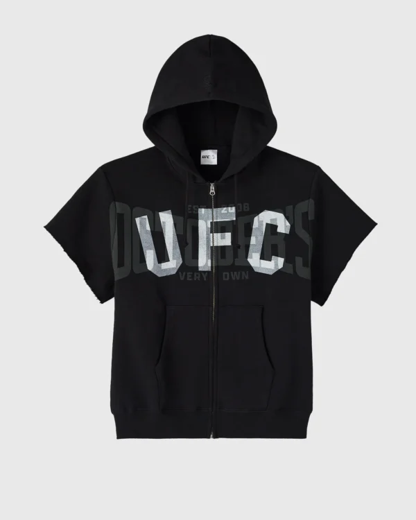UFC FULL-ZIP SHORT-SLEEVE HOODIE