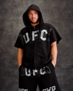 UFC FULL-ZIP SHORT-SLEEVE HOODIE