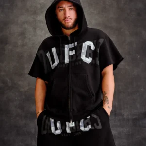 UFC FULL-ZIP SHORT-SLEEVE HOODIE