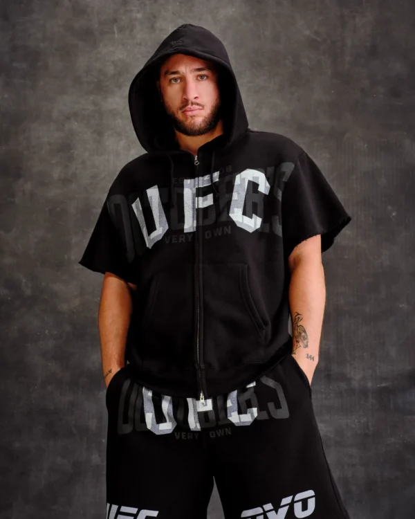 UFC FULL-ZIP SHORT-SLEEVE HOODIE