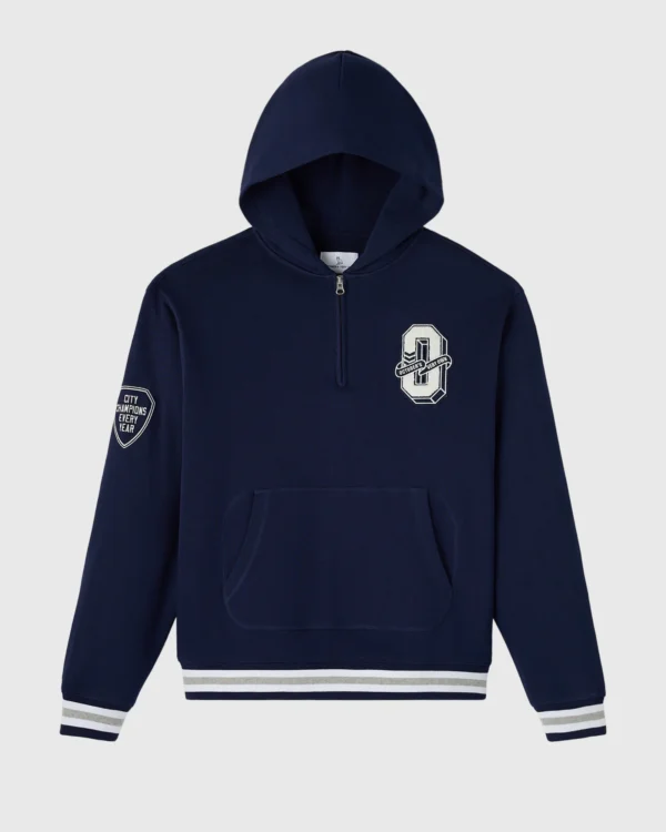 Varsity OVO Quarter-Zip Hoodie – premium October’s Very Own streetwear hoodie with varsity design