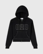 OVO CONTRAST-STITCH FULL-ZIP HOODIE