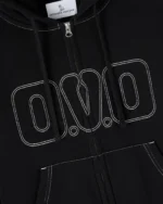 OVO CONTRAST-STITCH FULL-ZIP HOODIE