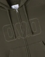 OVO CONTRAST-STITCH FULL-ZIP HOODIE