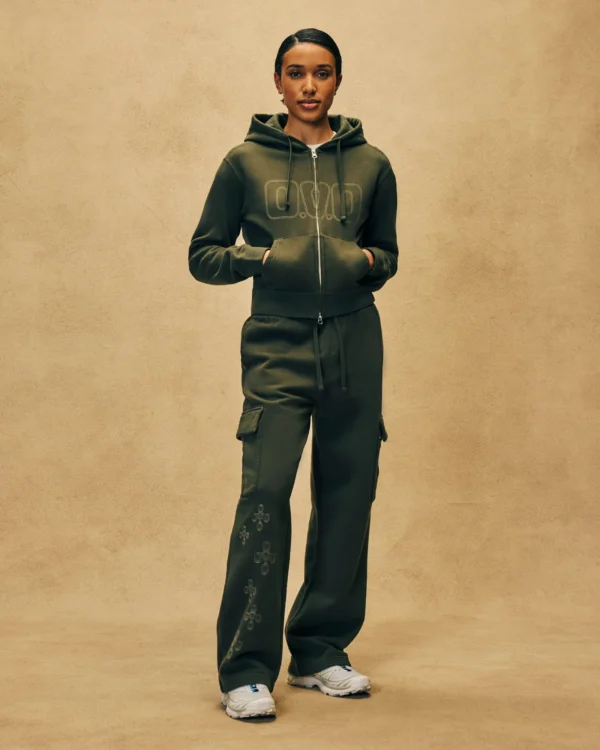 OVO CONTRAST-STITCH FULL-ZIP HOODIE