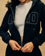OVO CONTRAST-STITCH FULL-ZIP HOODIE